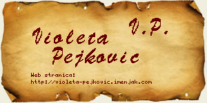 Violeta Pejković vizit kartica
